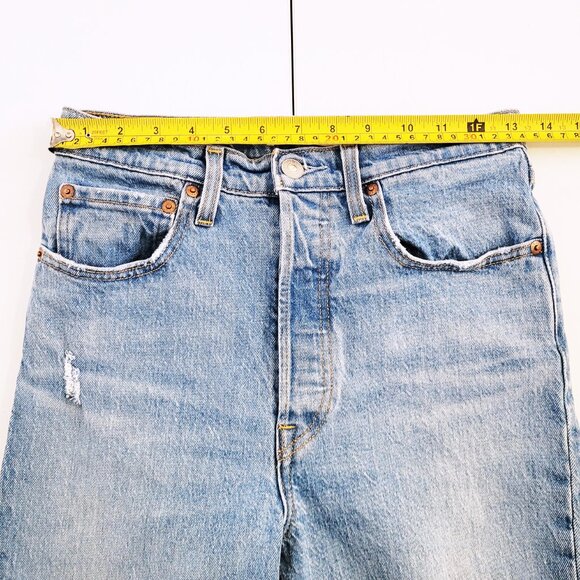 Levi's Women's Ribcage Straight Light Wash Ankle Jeans - Size 27 - Picture 12 of 14